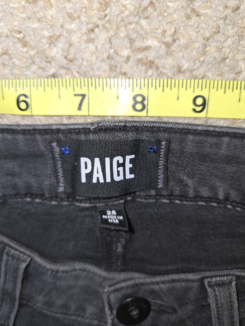 Paige Women's Distressed Black Skinny Jeans Size 28 - Picture 3 of 6